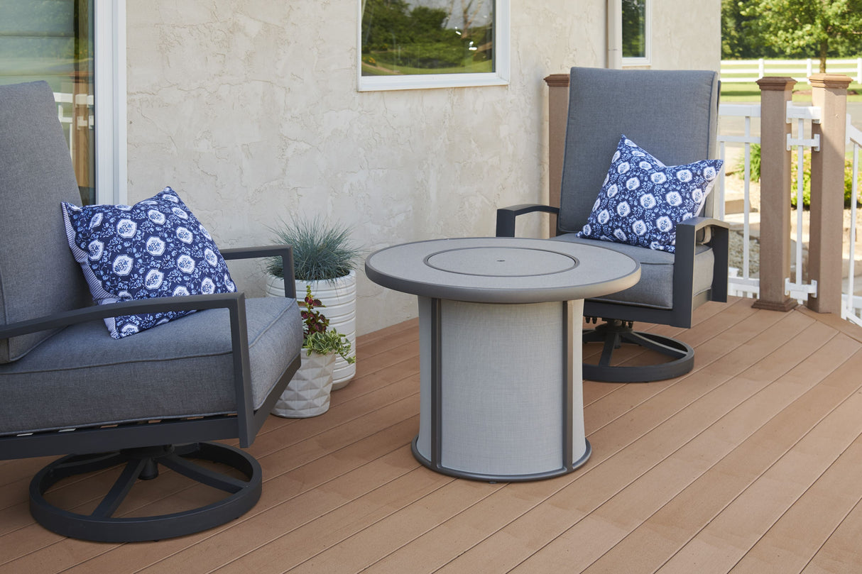 Stonefire Round Gas Fire Pit Table - Viva Alfresco