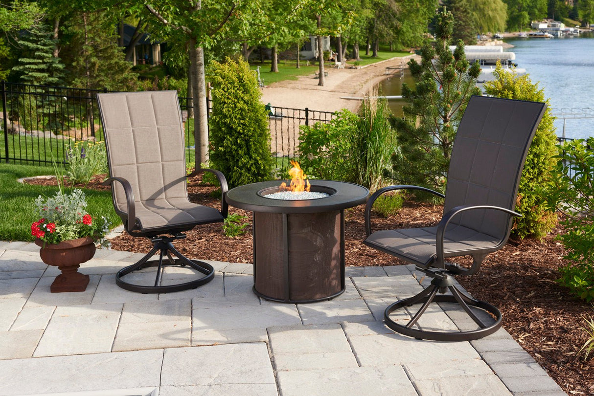 Stonefire Round Gas Fire Pit Table - Viva Alfresco