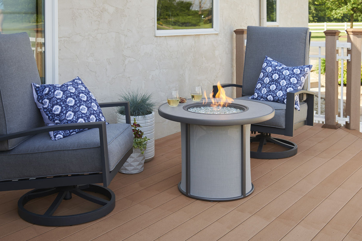 Stonefire Round Gas Fire Pit Table - Viva Alfresco