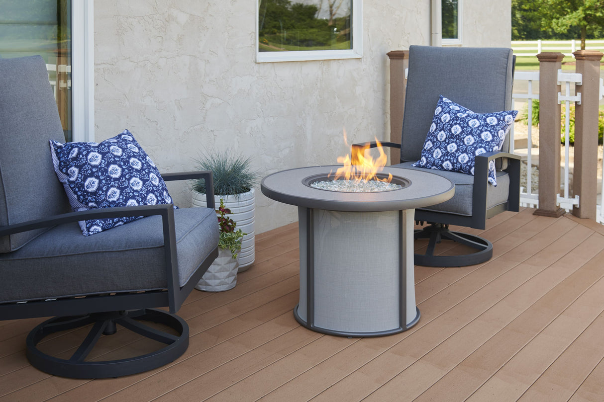 Stonefire Round Gas Fire Pit Table - Viva Alfresco