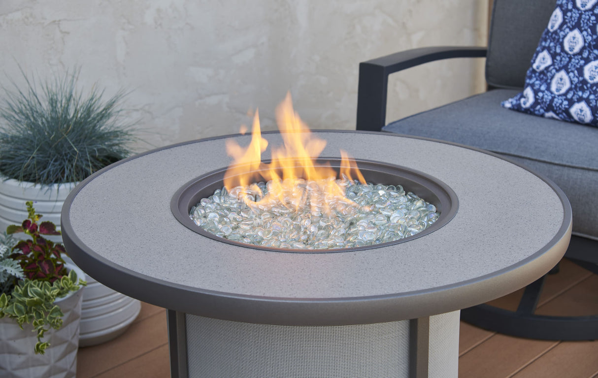 Stonefire Round Gas Fire Pit Table - Viva Alfresco