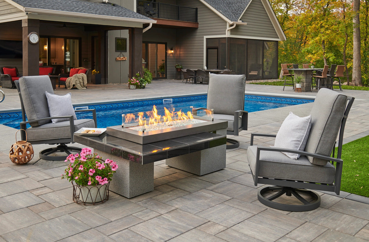 Uptown Linear Gas Fire Pit Table - Viva Alfresco