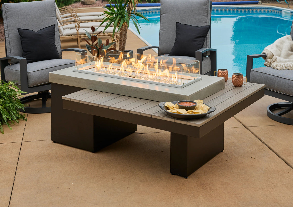 Uptown Linear Gas Fire Pit Table - Viva Alfresco