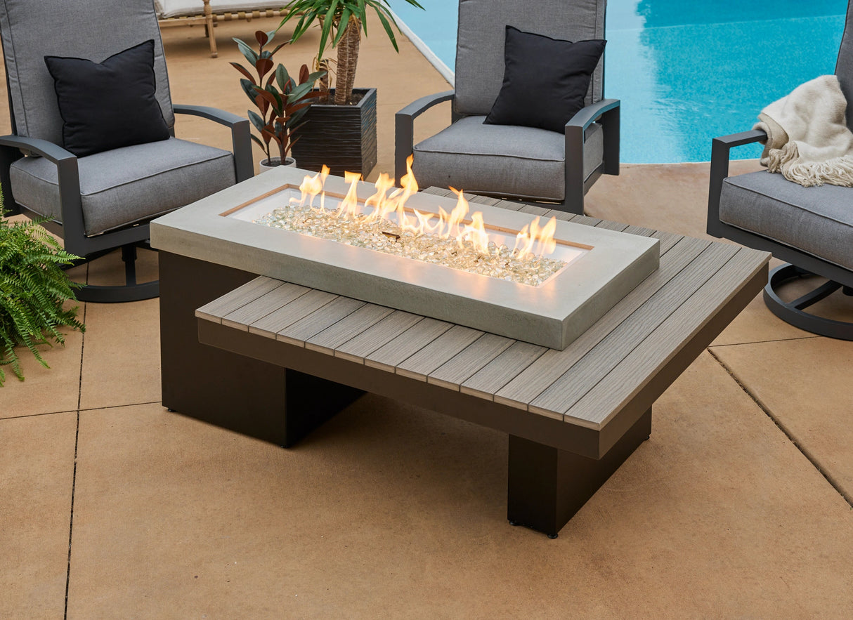 Uptown Linear Gas Fire Pit Table - Viva Alfresco
