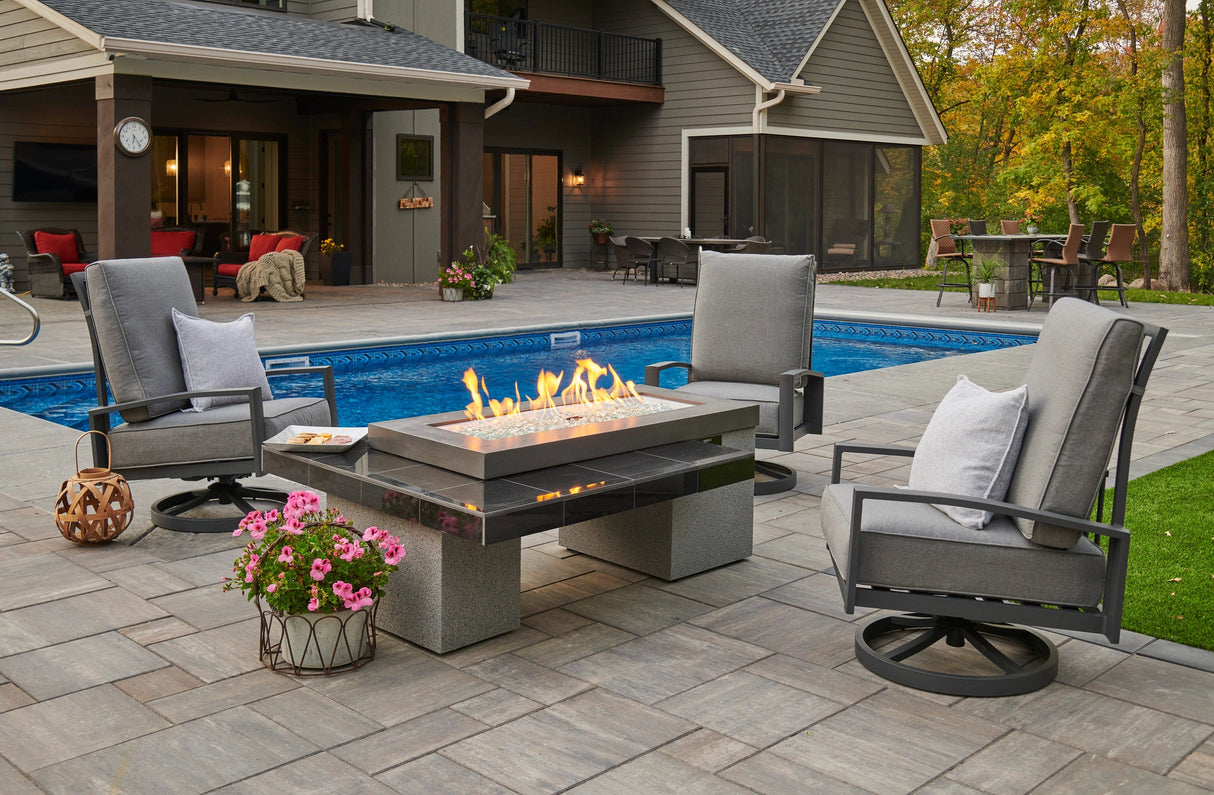 Uptown Linear Gas Fire Pit Table - Viva Alfresco